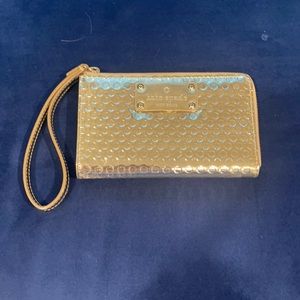 Kate Spade Gold Wristlet